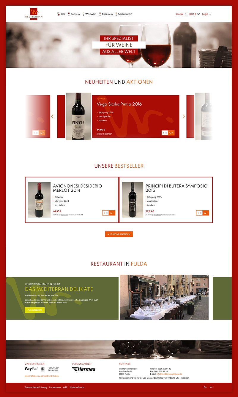 Onlineshop Weinhandel